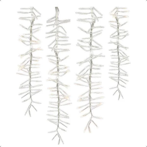 9.84 Foot LED Snowflake Light String Warm White LED-SNOW-3M-WW