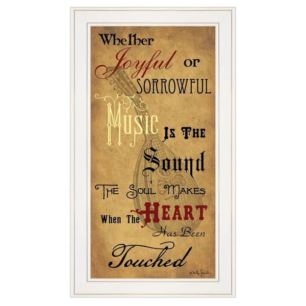 TrendyDecor4U Sound of The Soul by Billy Jacobs, Ready to Hang Framed Print, White Frame