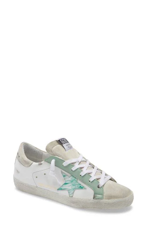 Golden Goose Super-Star Sneaker, Size 6Us in White Leather at Nordstrom