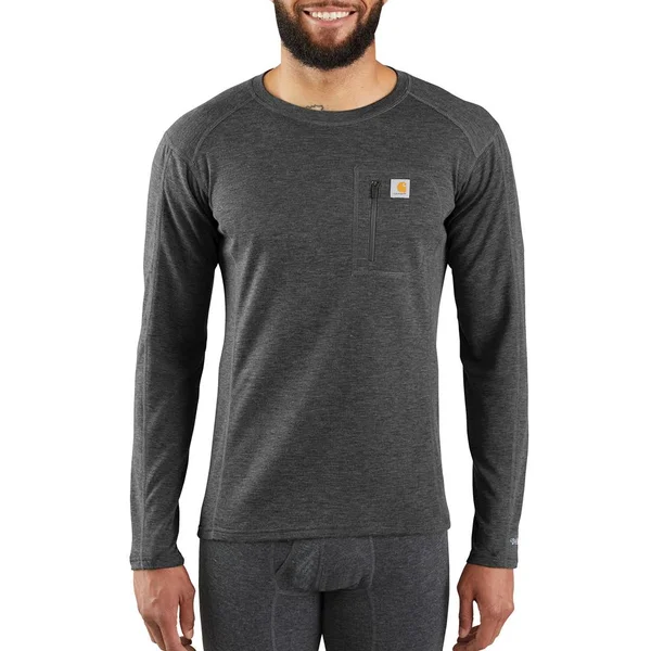 Carhartt Base Force Heavyweight Poly-Wool Crew, Black, XL Tall