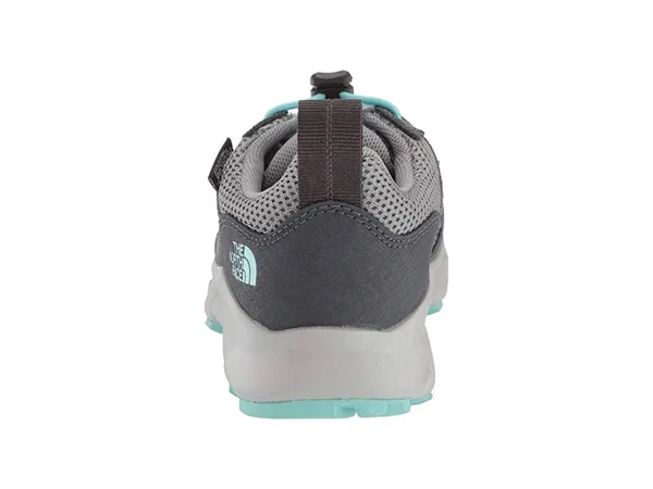 The North Face Juniors& Hedgehog Hiker II Waterproof Shoe - 1 - Blackened Pearl - Aqua Splash
