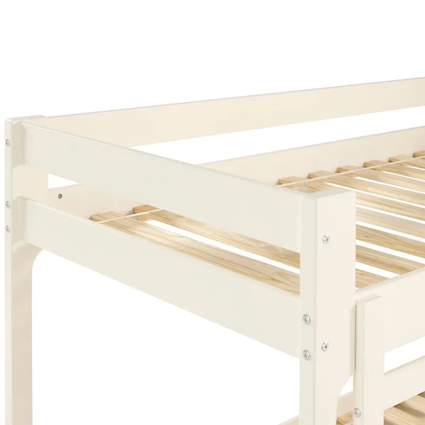 Carson Carrington Modern Junior Twin Over Twin Bunk Bed - Off-White