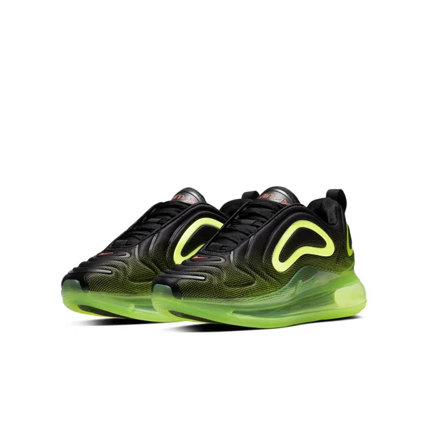 Nike Air Max 720 Little/Big Kids& Shoes in Black/Volt, Size: 7Y, AQ3196-005