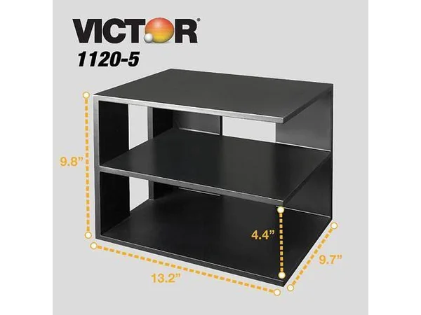 Victor 1120-5 Corner Shelf, Black