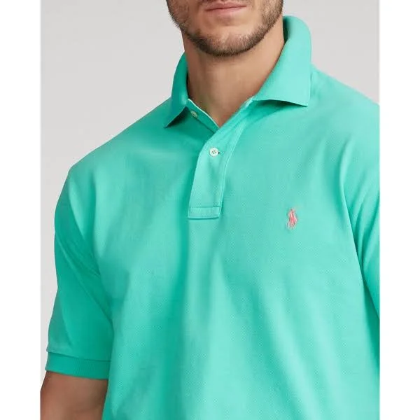 Ralph Lauren Men's The Iconic Mesh Polo Shirt - Size 4X Big in Sunset Green