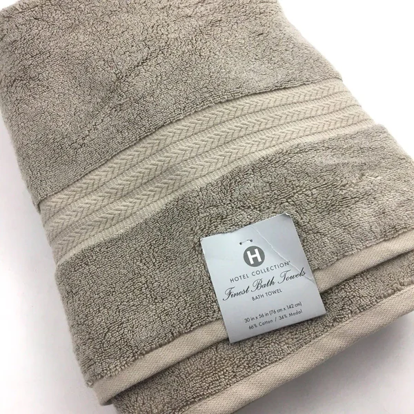 Hotel Collection Finest Elegance 30x22 x 56x22 Bath Towel Bedding - Flax