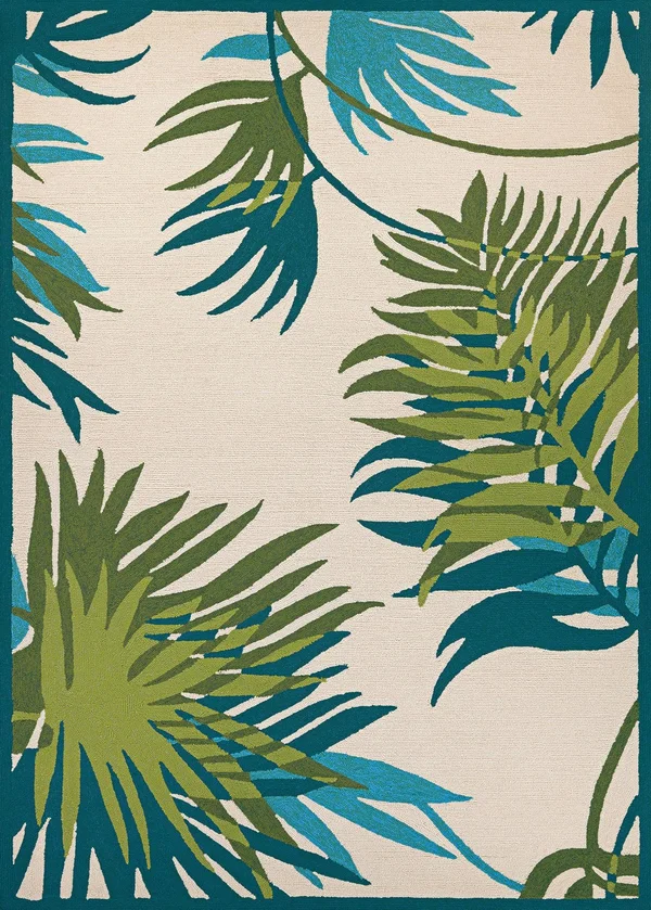 Couristan Covington Willow Branch Sage/Ivory Area Rug - 3&6x22 x 5&6x22