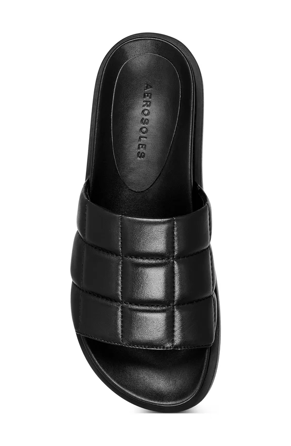 Women's Aerosoles Leila Slide Sandal, Size 6.5 M - Black
