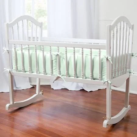 Carousel Designs Solid White Crib Bumper