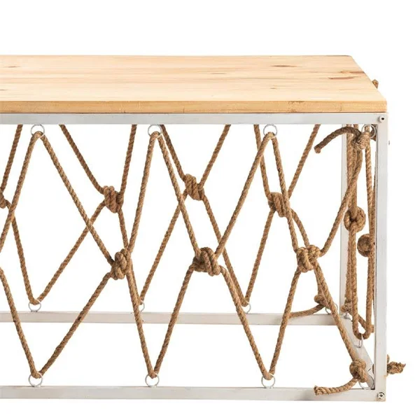 St. Augustine Rectangle Cocktail Table Brown Metal - CVFNR5015