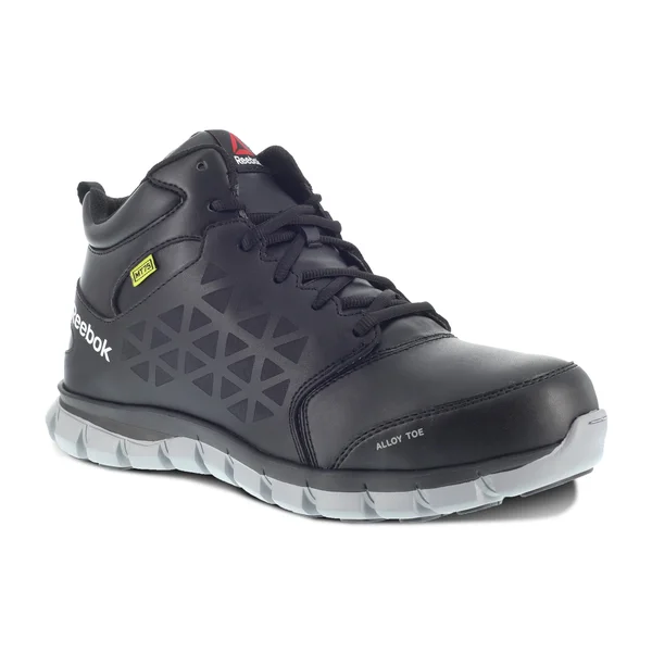 Reebok Sublite Cushion Work Mid Alloy Toe Met Guard Boots - Men's Black