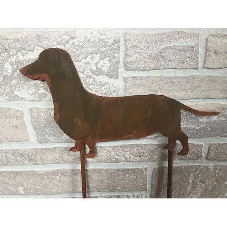 Red Barrel Studio Embree Dachshund Garden Stake, Brown
