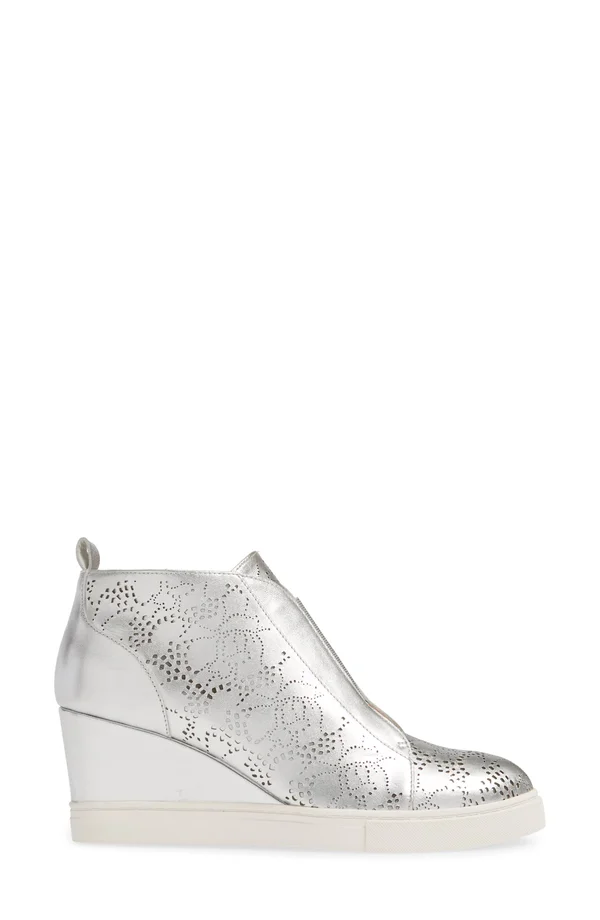 Women's Linea Paolo Felicia II Wedge Bootie Sapphire Suede, 12 M