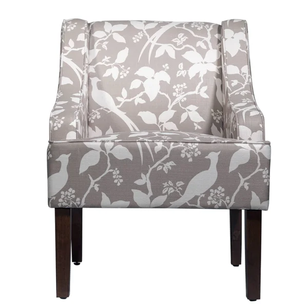 HomePop Emma Accent Chair (Grey), Ivory(Upholstered)