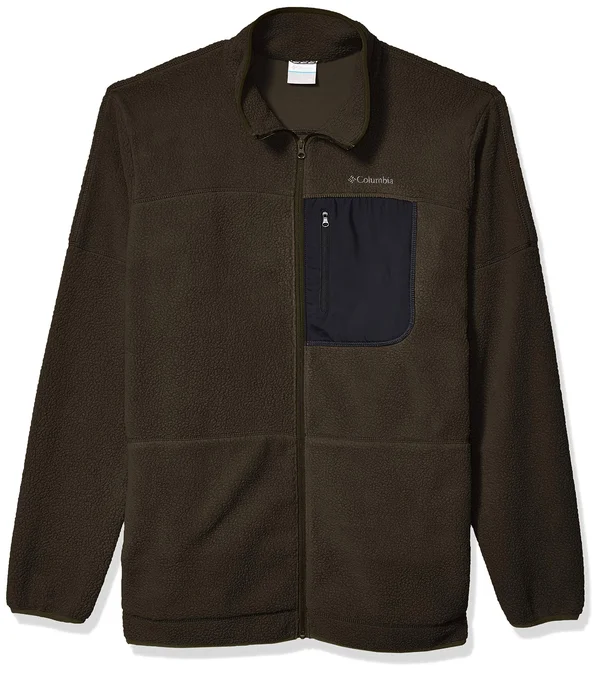 Columbia Men's Rugged Ridge Sherpa Fleece Jacket - 2x - Olive Green/Black