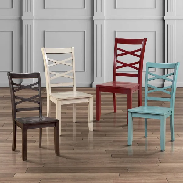 Furniture of America Crane Country Style X-Back Side Chair (Set of 2) White White Finish - Wood Finish