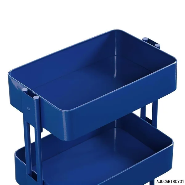 Linon Royal Blue Three Tier Cart
