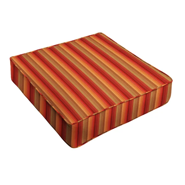 Humble and Haute Sunbrella Red Stripe Indoor/ Outdoor Deep Seating Cushion by - Size: 25 in W x 25 in D