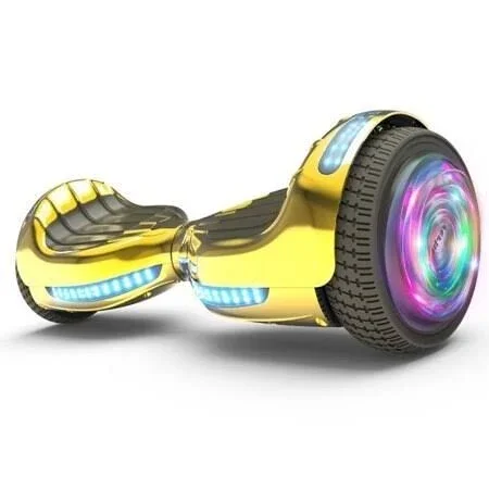 Ul2272 Certified Bluetooth Top LED 6.5 inch Hoverboard Two Wheel Self Balancing Scooter Chrome Gold - Silver