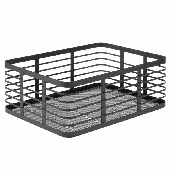mDesign Modern Decor Metal Wire Food Organizer Storage Bin Baskets for Kitchen Cabinets, Pantry, Bathroom, Laundry Room, Closets