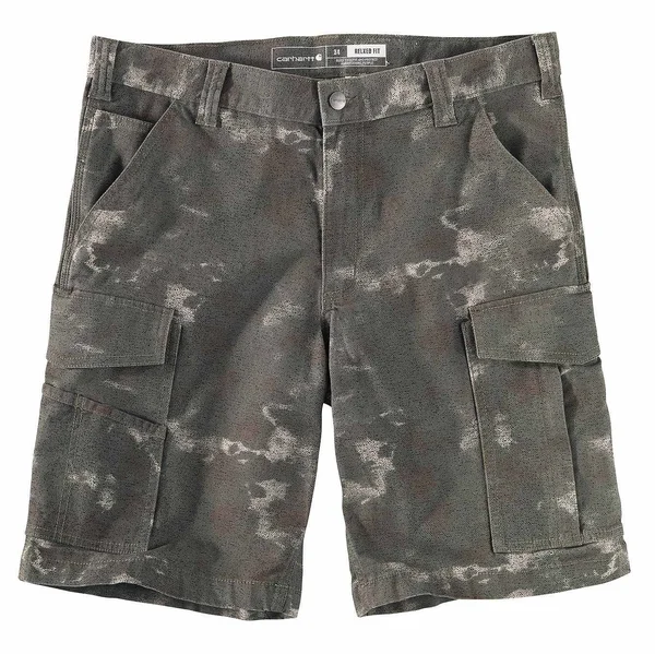 Carhartt Rugged Flex Rigby Cargo Short - Burnt Olive Fatigue Camo, 29