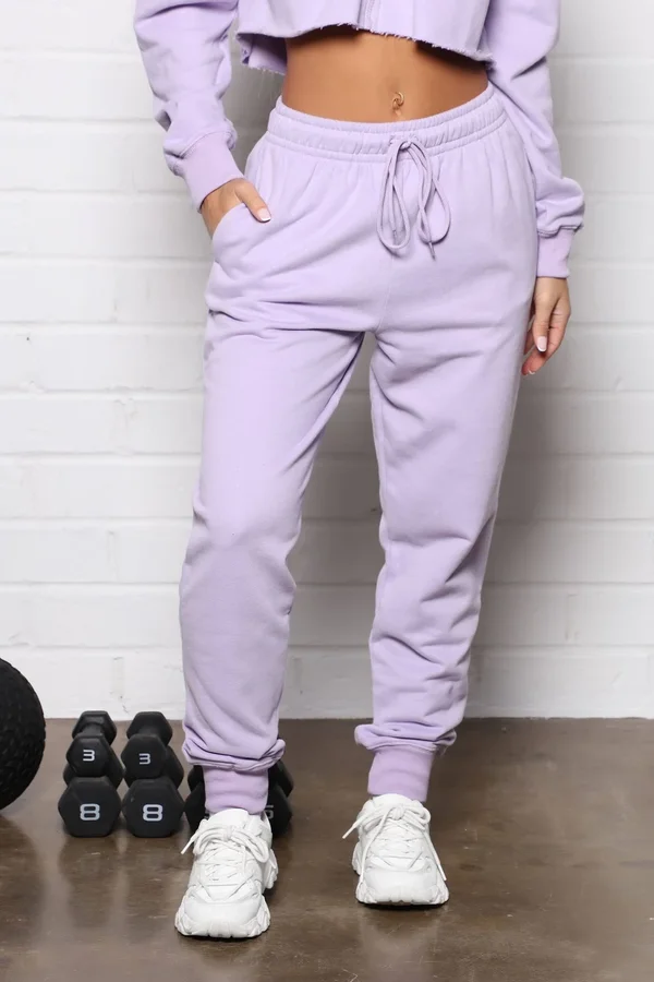 Womens Training Active Jogger in Lavender Size 3X by Fashion Nova
