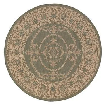 Couristan Recife Antique Medallion Area Rug, Green/Natural, 8&6x22 Square