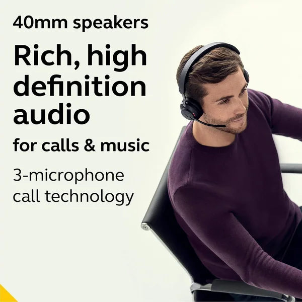 Jabra Evolve2 65 - USB-C UC Stereo with Charging Stand - Black