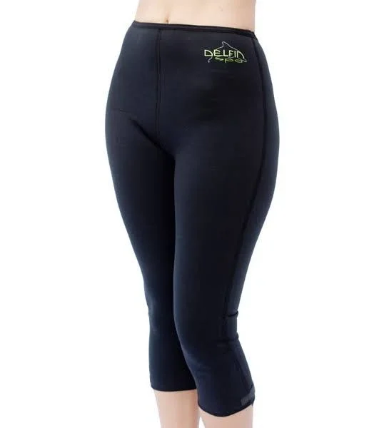 Delfin Spa - Heat Maximizing Capris - Black - Size: XL
