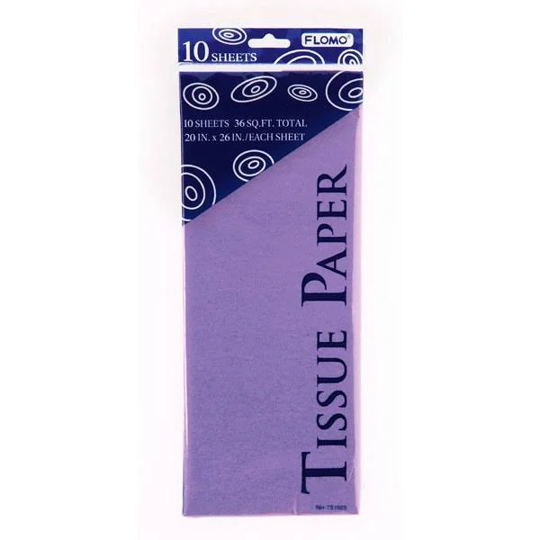 Flomo Tissue Paper - Purple (10 Sheet) Case Pack 60