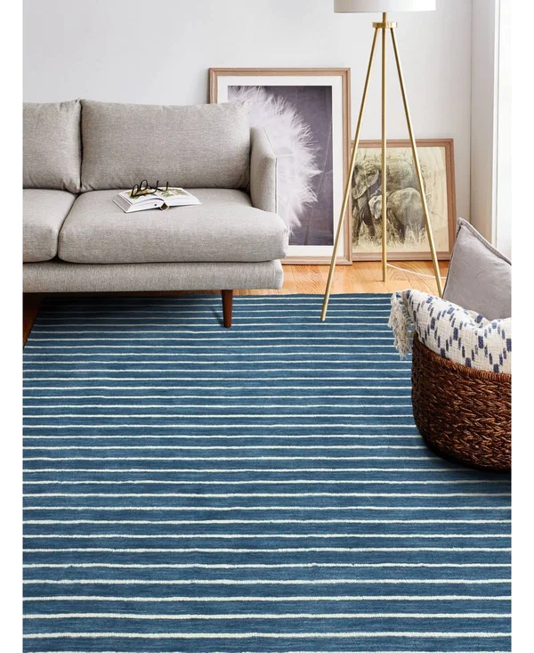 Bashian Contempo ALM71 Area Rug - 8&6x22 x 11&6x22 - Navy