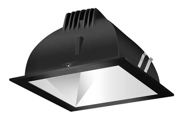 RAB Ndled4Sd-Wy-M-B LED Trim Mod4 Sq WALLWASH 30K 80CRI Matte Cone Black Ring