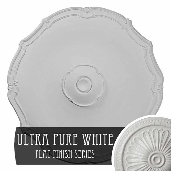 18 7/8x22OD x 1 1/2x22P Pompeii Ceiling Medallion (Ultra Pure White)