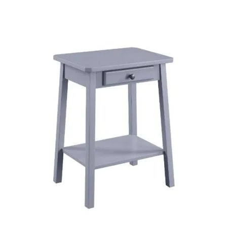 Fantadool Acme Kaife Accent Table, Gray Finish 97860, Size: 18