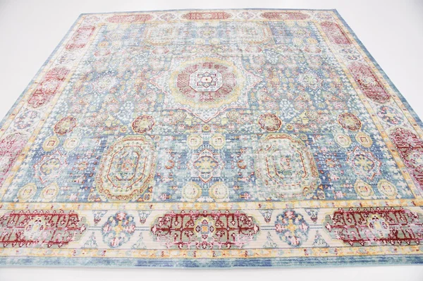 Unique Loom Trill Austin Square Rug - 8& x 8& Blue