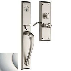 Baldwin M504055LFD Estate Cody Full Escutcheon Dummy Handleset for Left Handed Doors Polished Nickel Lifetime Finish