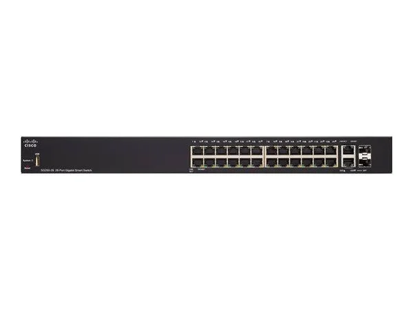 Cisco SG250-26P-K9-EU Managed L2 Gigabit Ethernet (10/100/1000) Power Over Ethernet (PoE) Black Network Switch