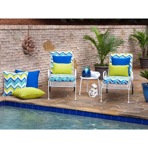 Pillow Perfect Fresco Corded Outdoor Throw Pillow (Set of 2), Black