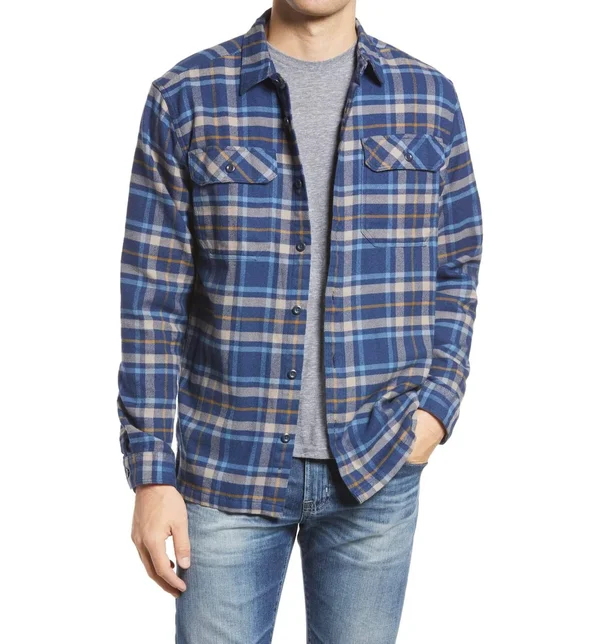Patagonia Men's Fjord Flannel Shirt Brown S