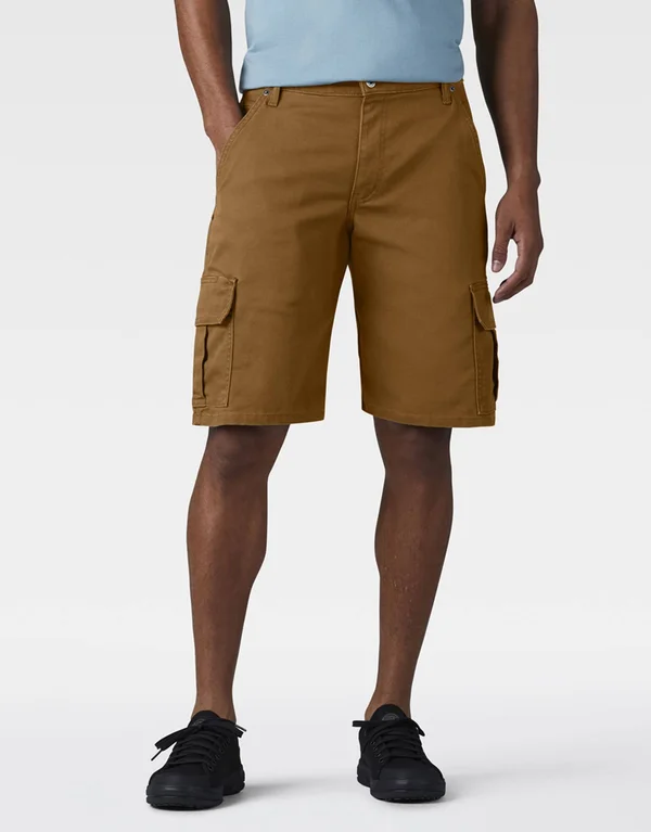 Dickies Men's 11 in. Duck Cargo Shorts - DX902, Timber Brown