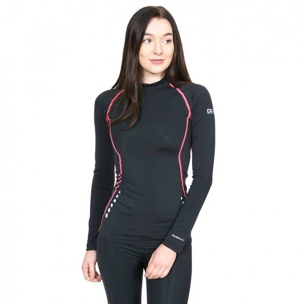 (L - Black) Trespass Womens/Ladies Dasha Long Sleeve Compression Top