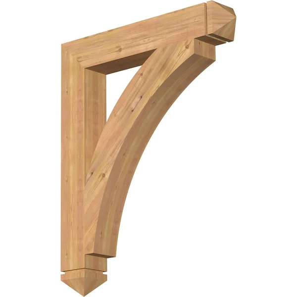 Ekena Millwork 5 1/2x22W x 36x22D x 44x22H Thorton Arts & Crafts Smooth BRACKET - Western Red Cedar