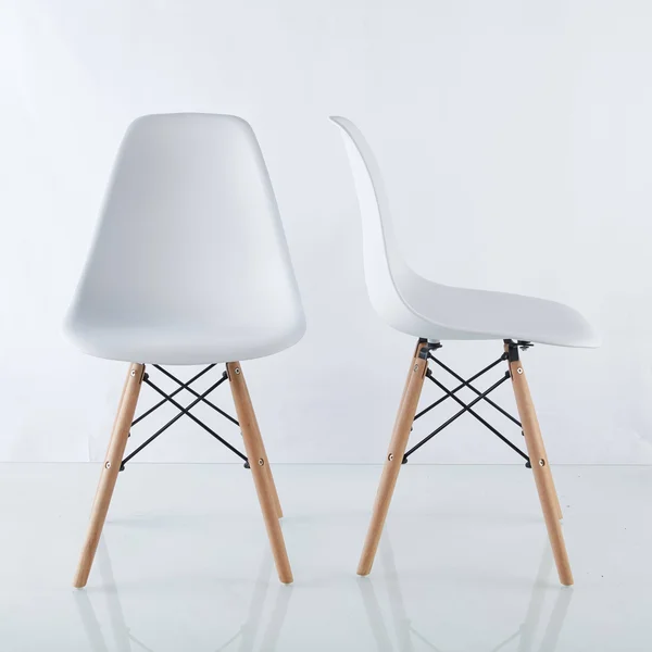 Nestfair Mid-Century Modern Dining Room Side Chair(Set of 2) - White