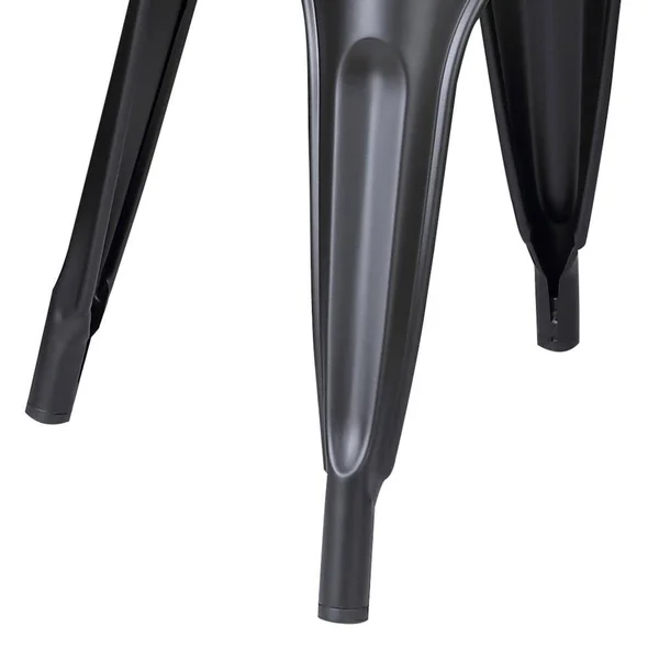 Christies Home Living Metal Stackable Dining Side Chair - Set of 2 - Black