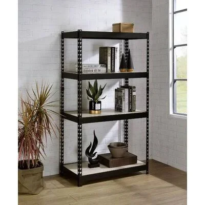 Gainell Iron Standard Bookcase 17 Stories Size: (3 Shelves) 60x22 H x 32x22 W x 17x22 D