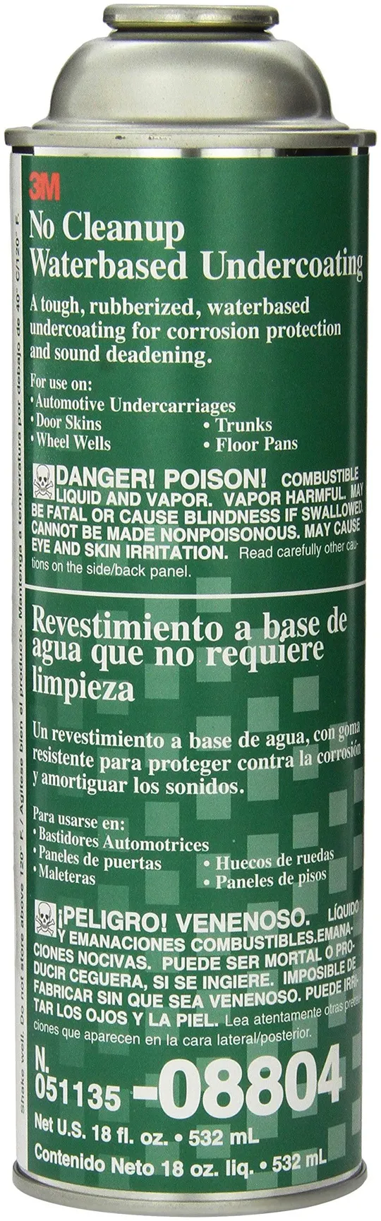 3M No Cleanup Waterbased Undercoating 08804, 20 fl oz