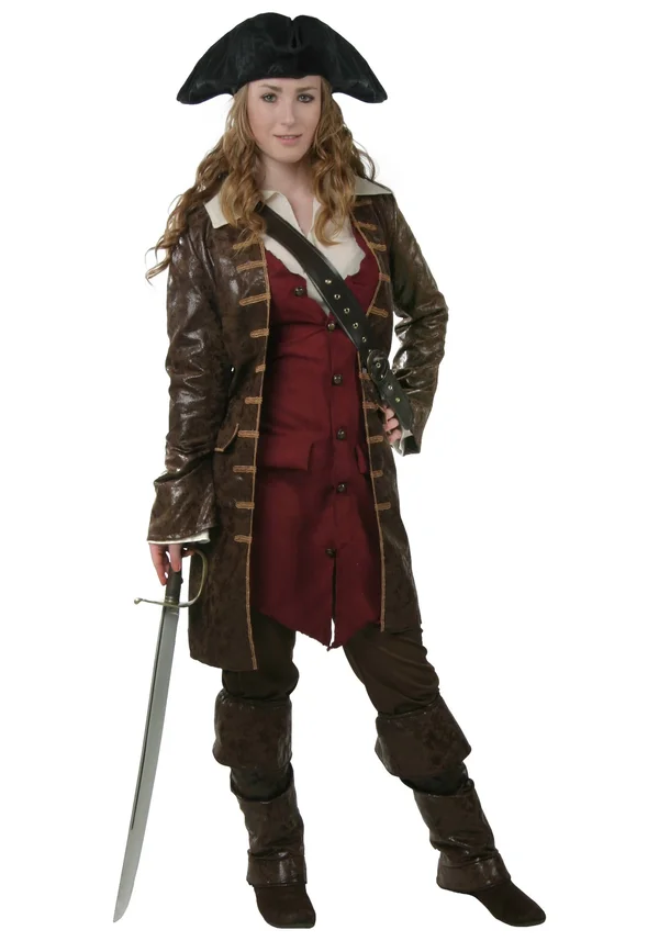 Fun Costume Plus Size Women's Caribbean Pirate Costume - Size 3XL, Brown