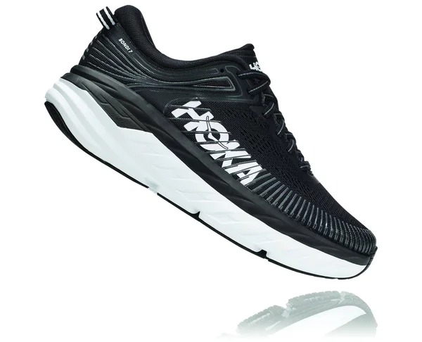 Hoka One One Women's Bondi 7 Black-White, 12