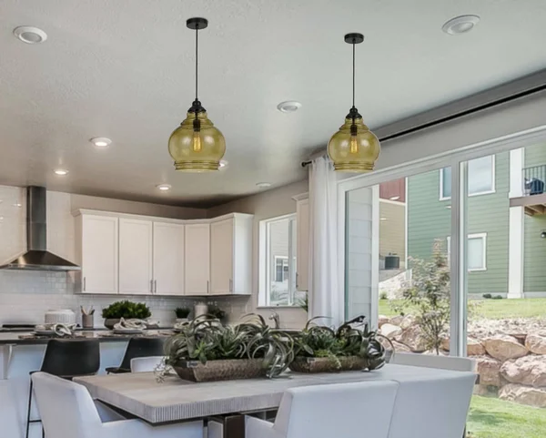 Cal Lighting FX-3671-1 Rovigo Rippled Glass Pendant