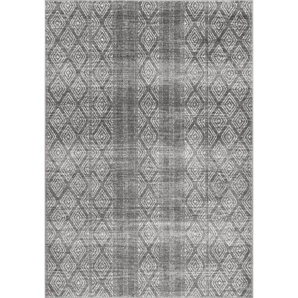 nuLOOM Sarina Diamonds Dark Grey 4& x 6& Area Rug